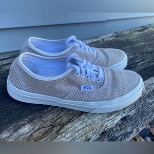 VANS Shoes Beige Textured Women Size 6 / Men Size 4.5